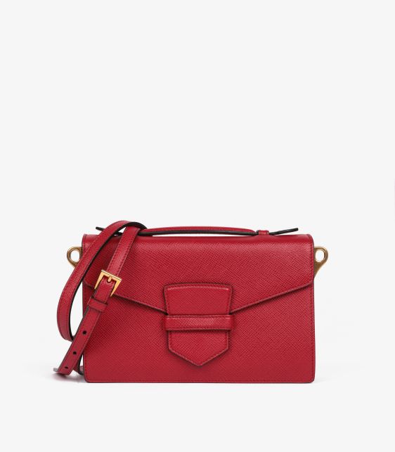 Fuoco Saffiano Leather Cuir Top Handle Bag