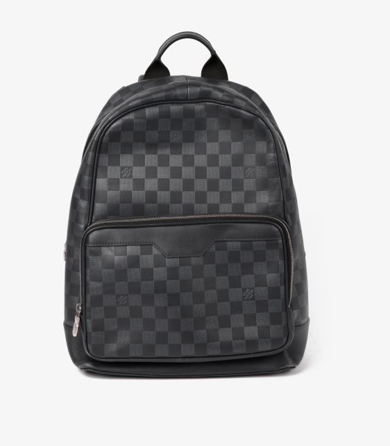 Damier Graphite Coated Canvas & Black Calfskin Leather Campus Backpack 