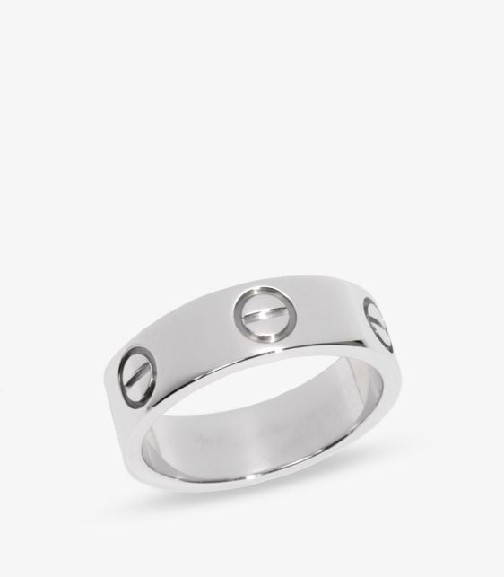 18ct White Gold Love Band Ring