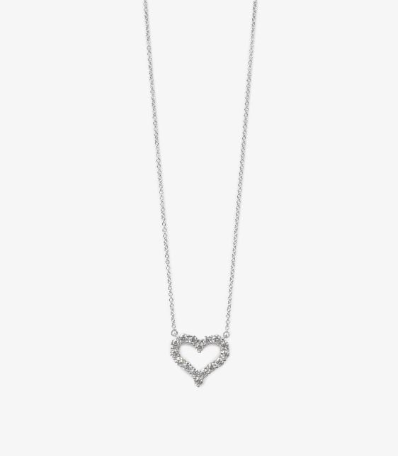 Round Brilliant Cut Diamond Platinum Tiffany Hearts Small Pendant