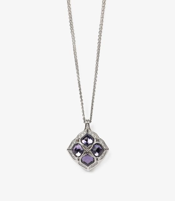Amethyst & Diamond 18ct White Gold Imperiale Pendant