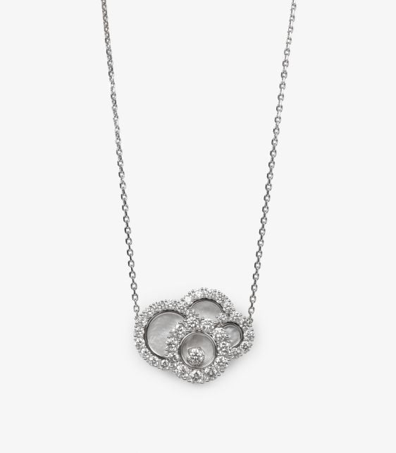 Diamond 18ct White Gold and Mother of Pearl Happy Dreams Necklace