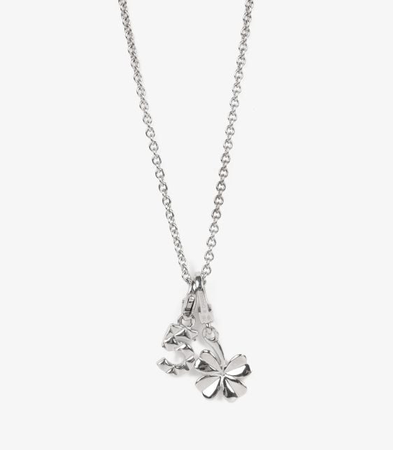 18ct White Gold Lucky Charms Motif Necklace