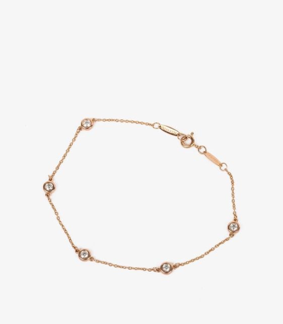 5 Diamond 18ct Rose Gold Elsa Peretti Diamonds by the Yard Bracelet