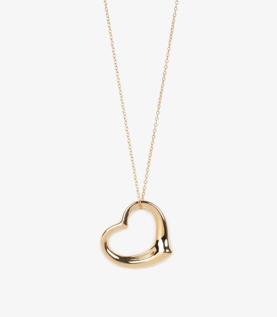 18ct Yellow Gold 35mm Elsa Peretti Open Heart Pendant