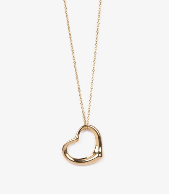 18ct Yellow Gold 22mm Elsa Peretti Open Heart Pendant