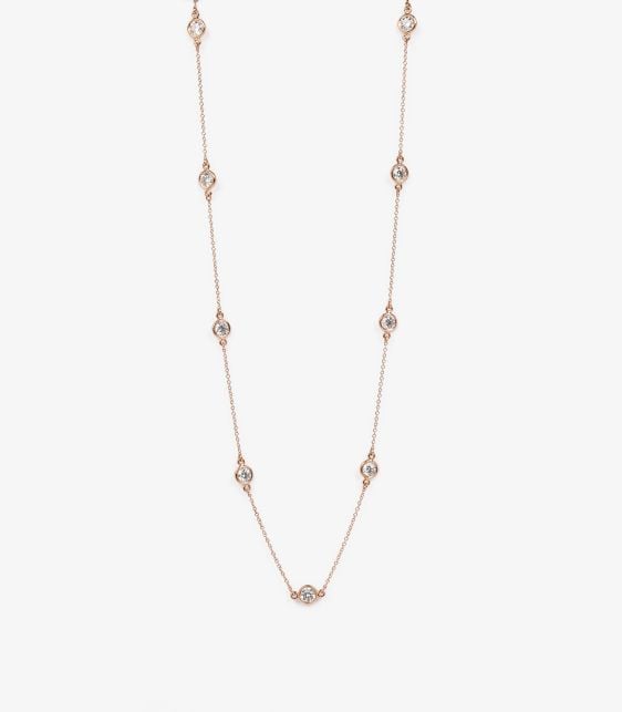 1.54ct Diamond 18ct Rose Gold Elsa Peretti Diamonds by the Yard Necklace