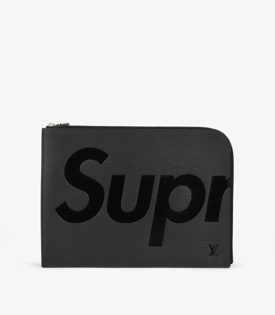 x Supreme Black & White Epi Leather Pochette Jour GM