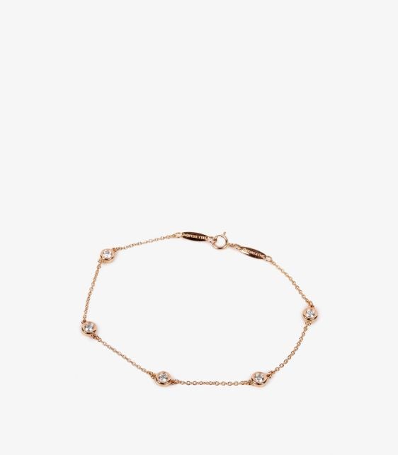 5 Diamond 18ct Rose Gold Elsa Peretti Diamonds by the Yard Bracelet