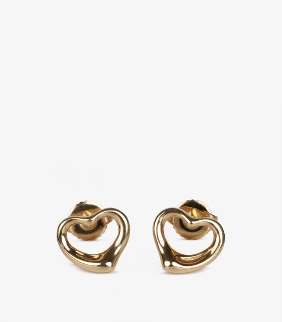 18ct Yellow Gold Elsa Peretti Open Heart Stud Earring