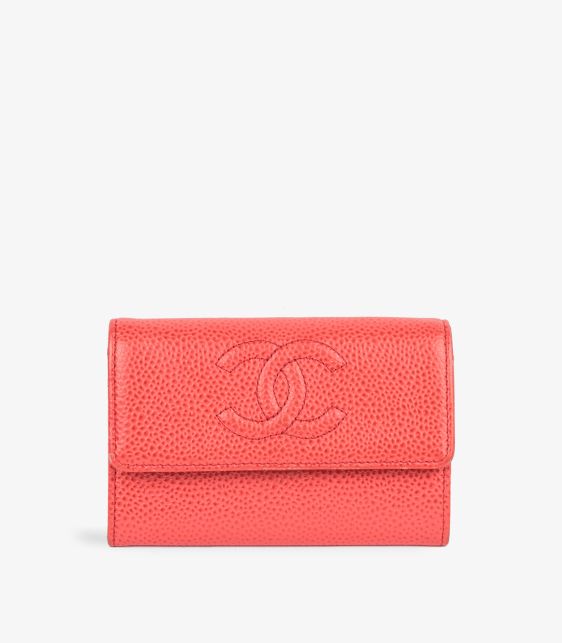 Red Caviar Leather Timeless Coin Purse