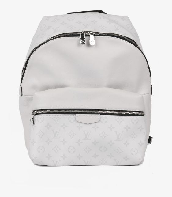Optic White Coated Canvas & Taiga Leather Virgil Abloh Discovery Backpack