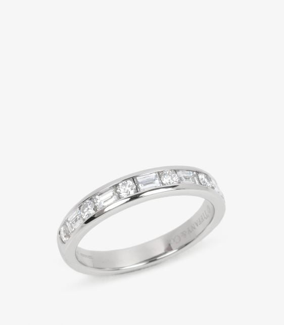 Mixed Cut Diamond Half Eternity Ring
