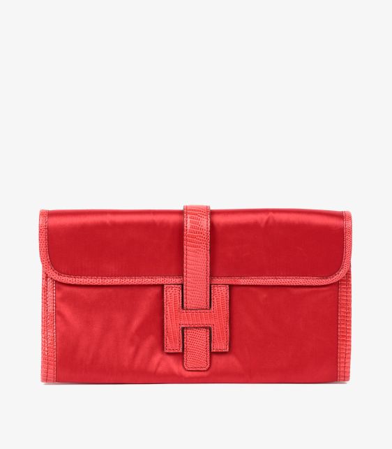 Rouge Braise Lizard Leather & Silk Jige Elan 29