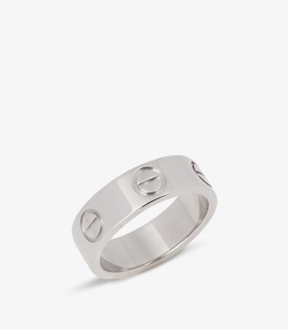 18ct White Gold Love Band Ring