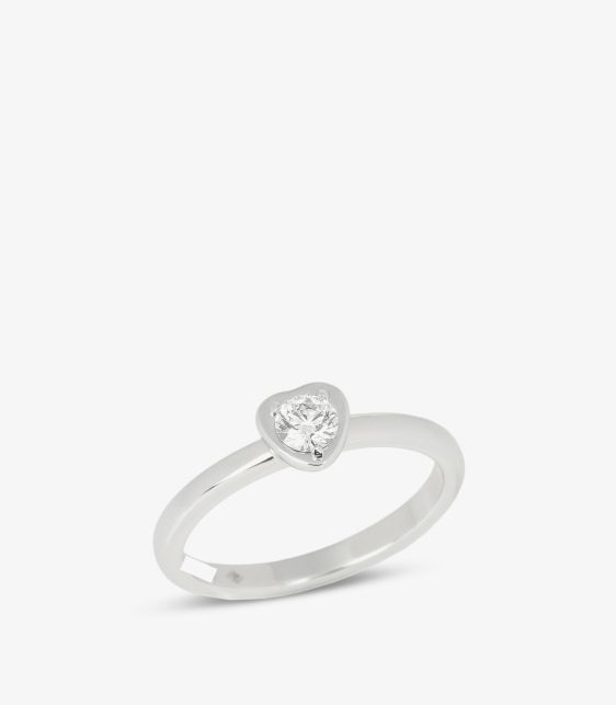 Diamond Solitaire 18ct White Gold Diamant Lègers Ring
