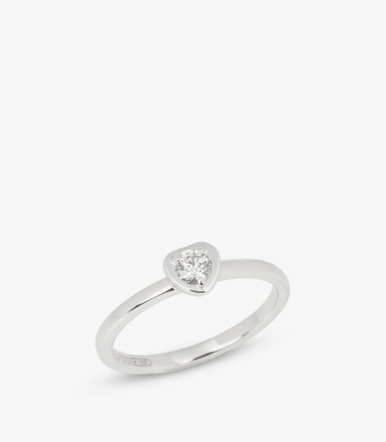 Diamond Solitaire 18ct White Gold Diamant Lègers Ring