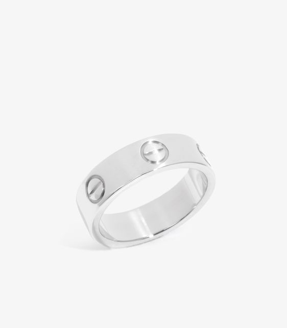18ct White Gold Love Band Ring