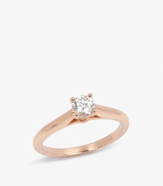 0.24ct Brilliant Cut Solitaire Diamond 18ct Rose Gold 1895 Ring