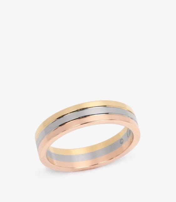 18ct White Gold, 18ct Yellow Gold and 18ct Rose Gold Vendôme Louis Cartier Wedding Band Ring