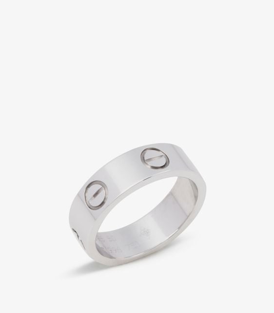 18ct White Gold Love Band Ring