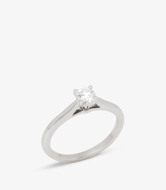 Brilliant Cut 0.30ct Solitaire Diamond Platinum 1895 Ring