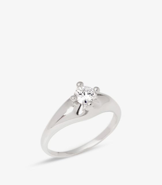 0.30ct Brilliant Cut Diamond Platinum Solitaire Corona Ring