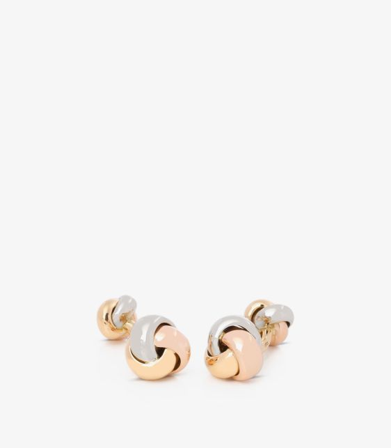 18ct White Gold, 18ct Yellow Gold and 18ct Rose Gold Trinity Cufflinks