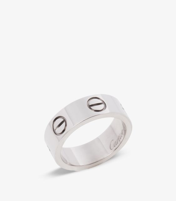 18ct White Gold Love Band Ring
