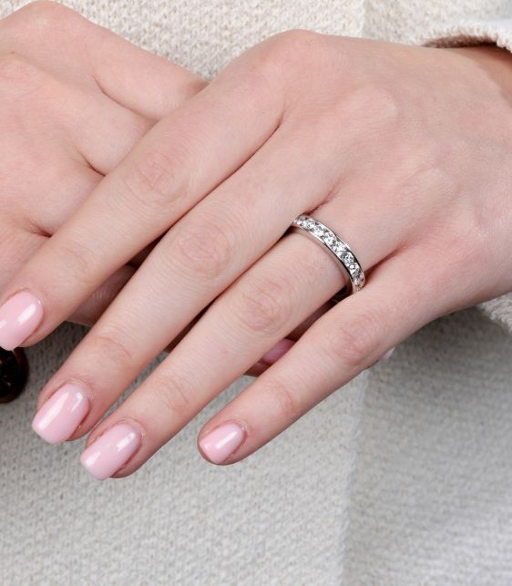 Brilliant Cut Diamond Platinum Full Eternity Ring
