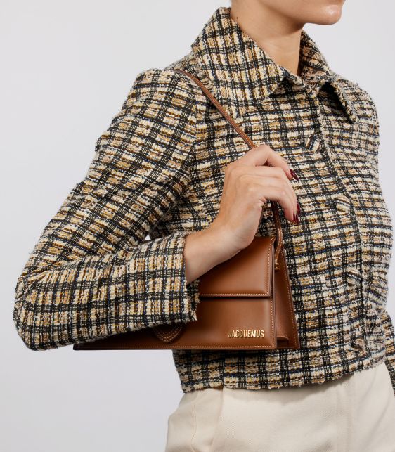 Brown Smooth Calfskin Leather Le Bambino Long