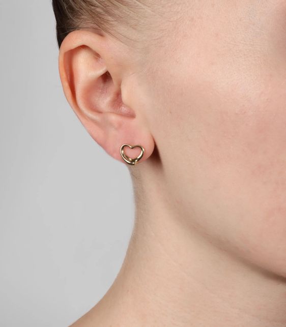 18ct Yellow Gold Elsa Peretti Open Heart Stud Earring