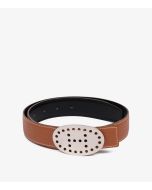 Hermès Gold Epsom Leather & Black Box Calf Leather Vintage 32mm Mirage Reversible Belt - 70 at Xupes