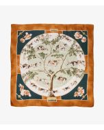 Hermès Green & Bronze Silk Le Poitevin Hubert de Watrigant 90 Scarf at Xupes