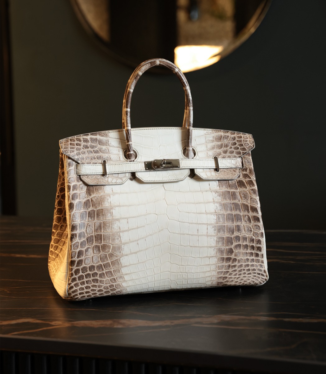 Hermès Blanc Himalaya Matte Niloticus Crocodile Leather Birkin 35cm Retourne